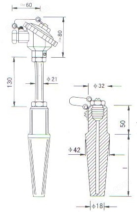 中温中压热电偶（热电阻）产品结构图